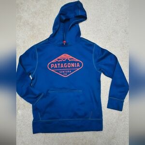 Patagonia Youth Hoodie Blue Pullover Ventura CA M Kids 10